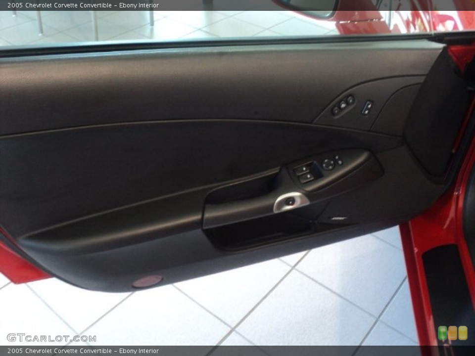 Ebony Interior Door Panel for the 2005 Chevrolet Corvette Convertible #54900308