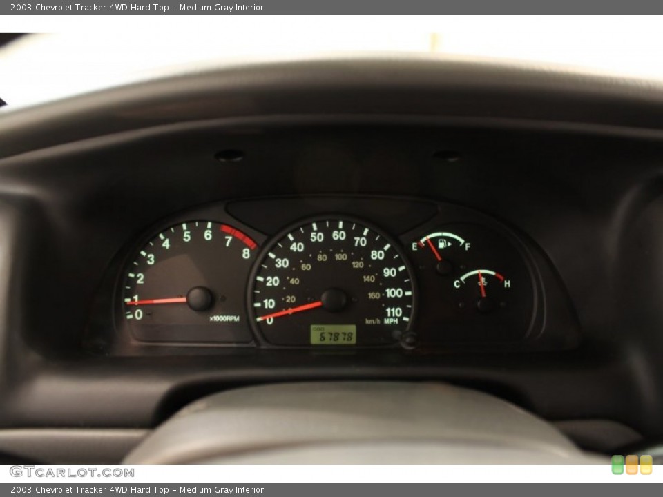 Medium Gray Interior Gauges for the 2003 Chevrolet Tracker 4WD Hard Top #54901696