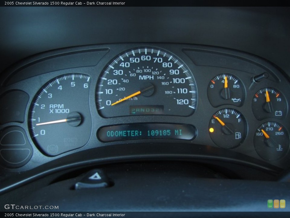 Dark Charcoal Interior Gauges for the 2005 Chevrolet Silverado 1500 Regular Cab #54902495