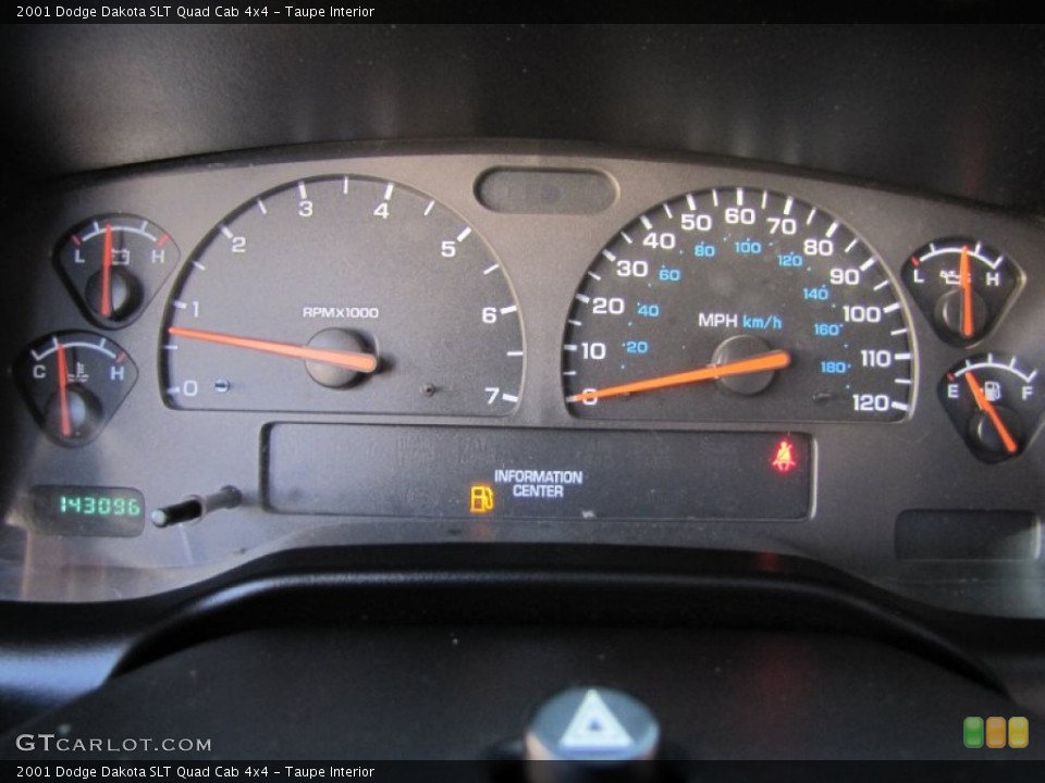 Taupe Interior Gauges for the 2001 Dodge Dakota SLT Quad Cab 4x4 #54904856