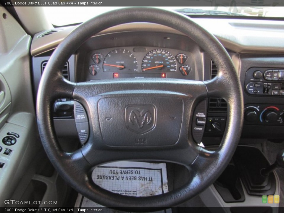 Taupe Interior Steering Wheel for the 2001 Dodge Dakota SLT Quad Cab 4x4 #54904862