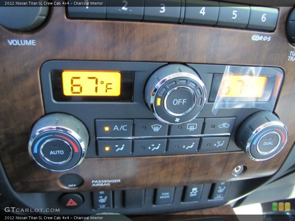 Charcoal Interior Controls for the 2012 Nissan Titan SL Crew Cab 4x4 #54904949