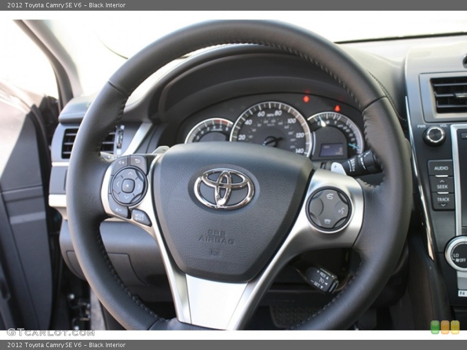 Black Interior Steering Wheel for the 2012 Toyota Camry SE V6 #54905558