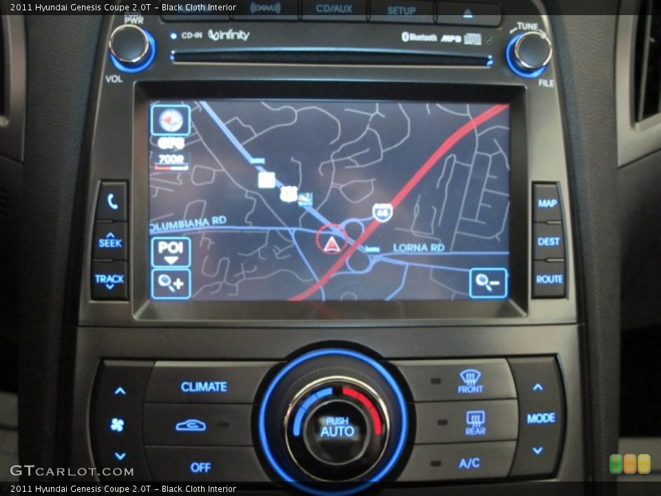 Black Cloth Interior Navigation for the 2011 Hyundai Genesis Coupe 2.0T #54907844