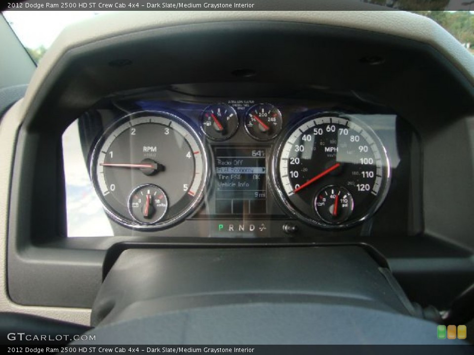 Dark Slate/Medium Graystone Interior Gauges for the 2012 Dodge Ram 2500 HD ST Crew Cab 4x4 #54910186
