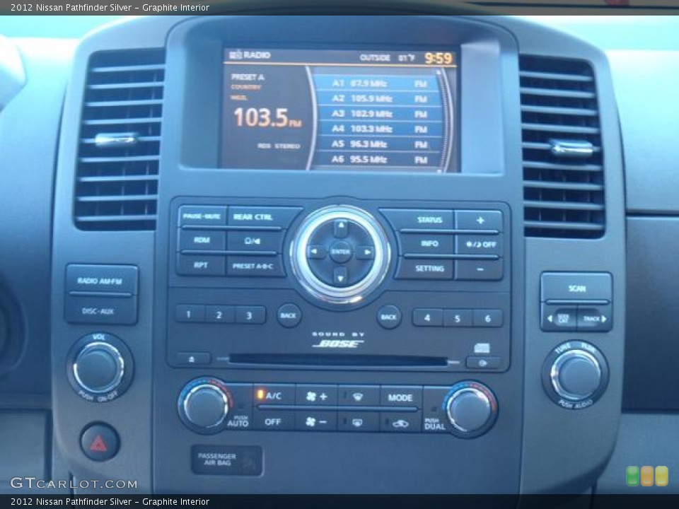 Graphite Interior Controls for the 2012 Nissan Pathfinder Silver #54910952