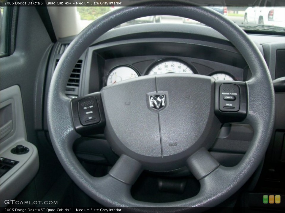 Medium Slate Gray Interior Steering Wheel for the 2006 Dodge Dakota ST Quad Cab 4x4 #54914518