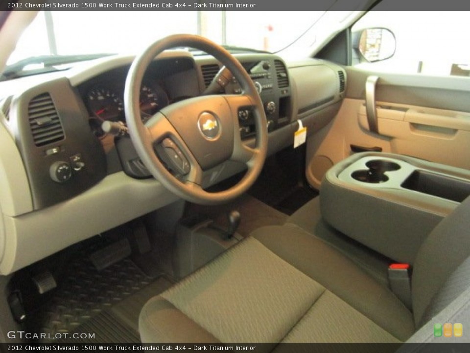 Dark Titanium Interior Prime Interior for the 2012 Chevrolet Silverado 1500 Work Truck Extended Cab 4x4 #54914575