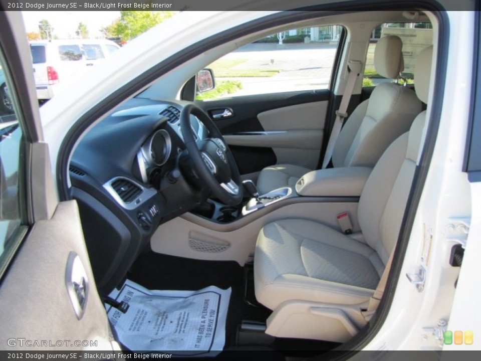 Black/Light Frost Beige Interior Photo for the 2012 Dodge Journey SE #54917380