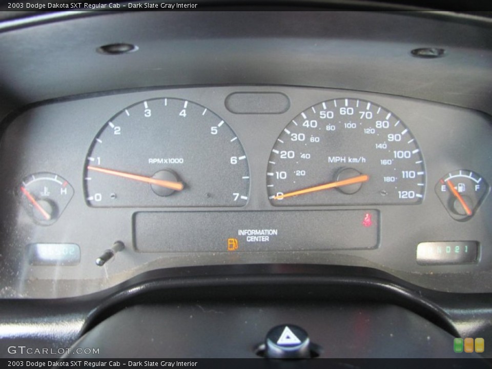 Dark Slate Gray Interior Gauges for the 2003 Dodge Dakota SXT Regular Cab #54922291