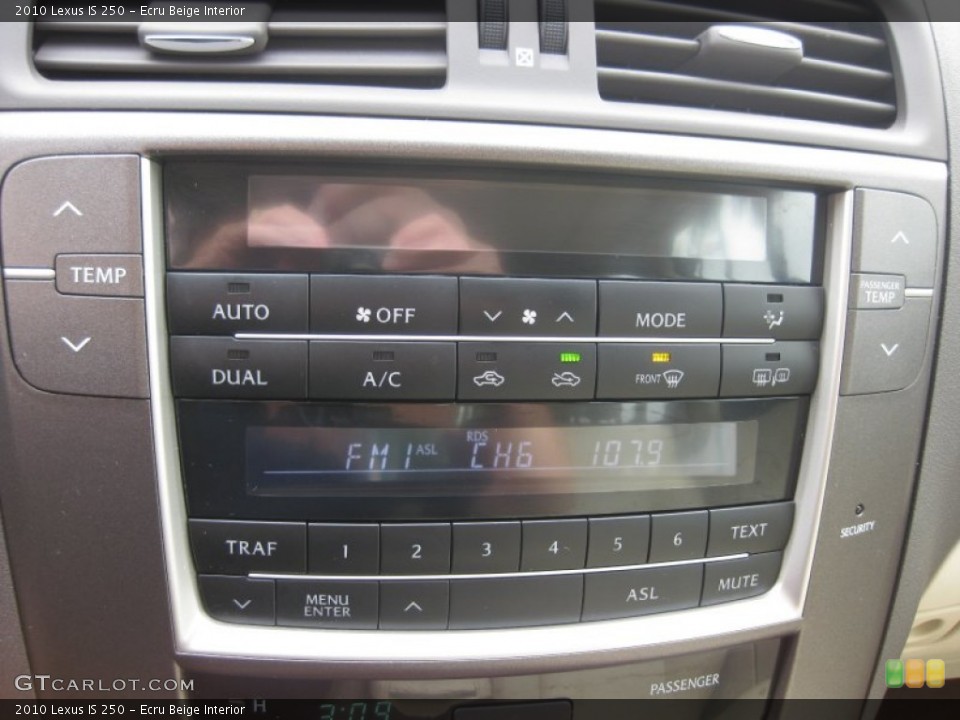Ecru Beige Interior Controls for the 2010 Lexus IS 250 #54922410