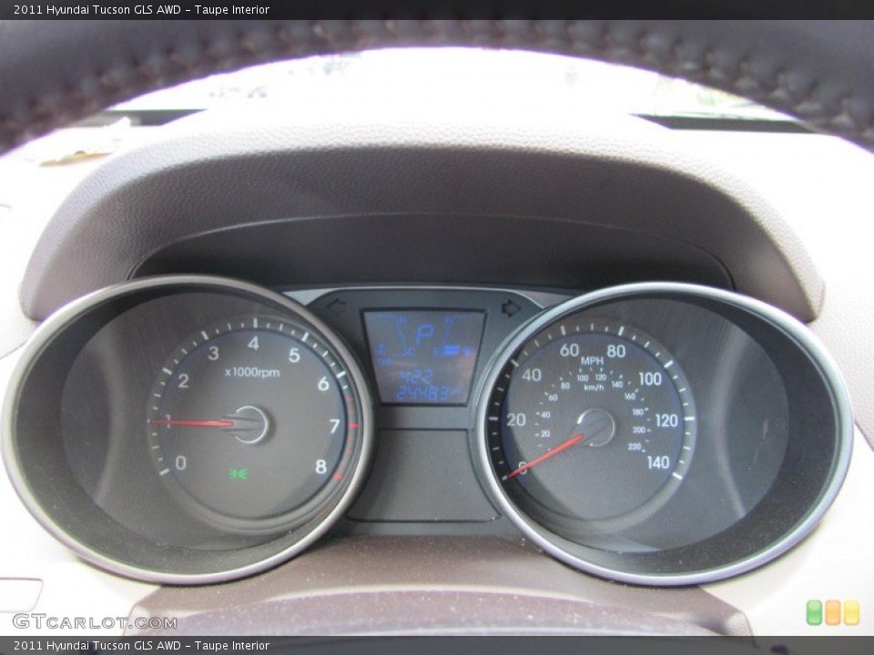 Taupe Interior Gauges for the 2011 Hyundai Tucson GLS AWD #54922621