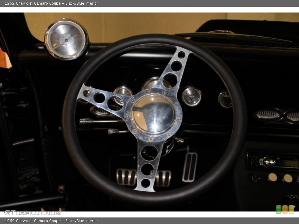 Black/Blue Interior Steering Wheel for the 1969 Chevrolet Camaro Coupe #54926899