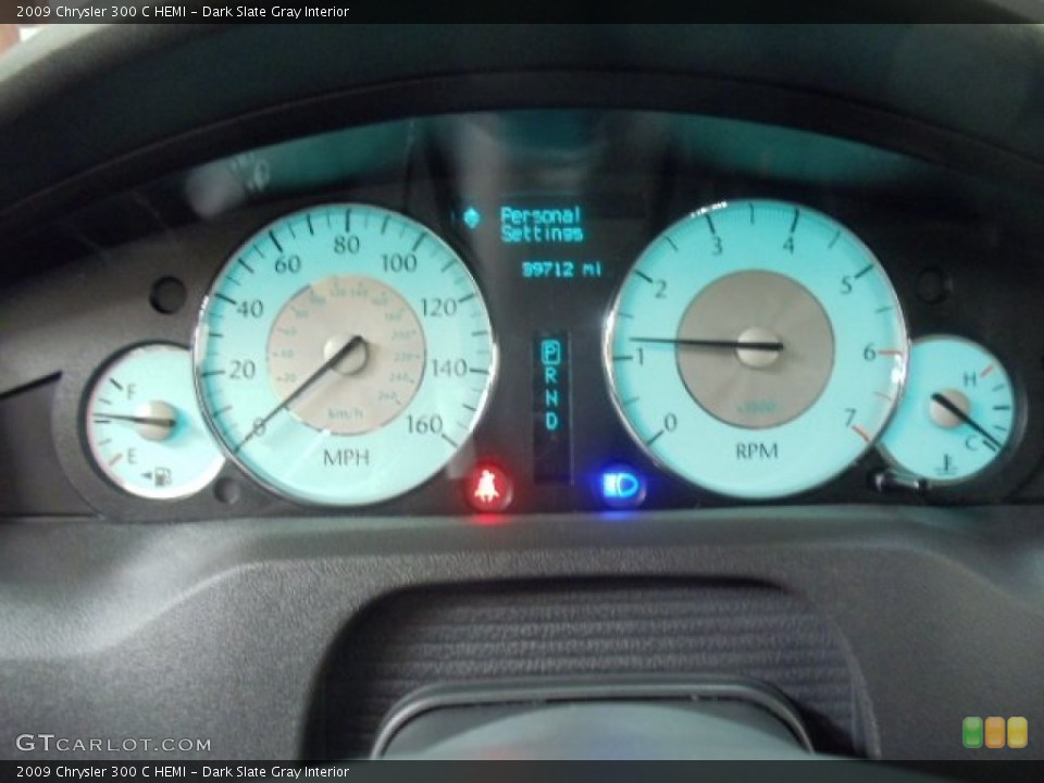 Dark Slate Gray Interior Gauges for the 2009 Chrysler 300 C HEMI #54930811