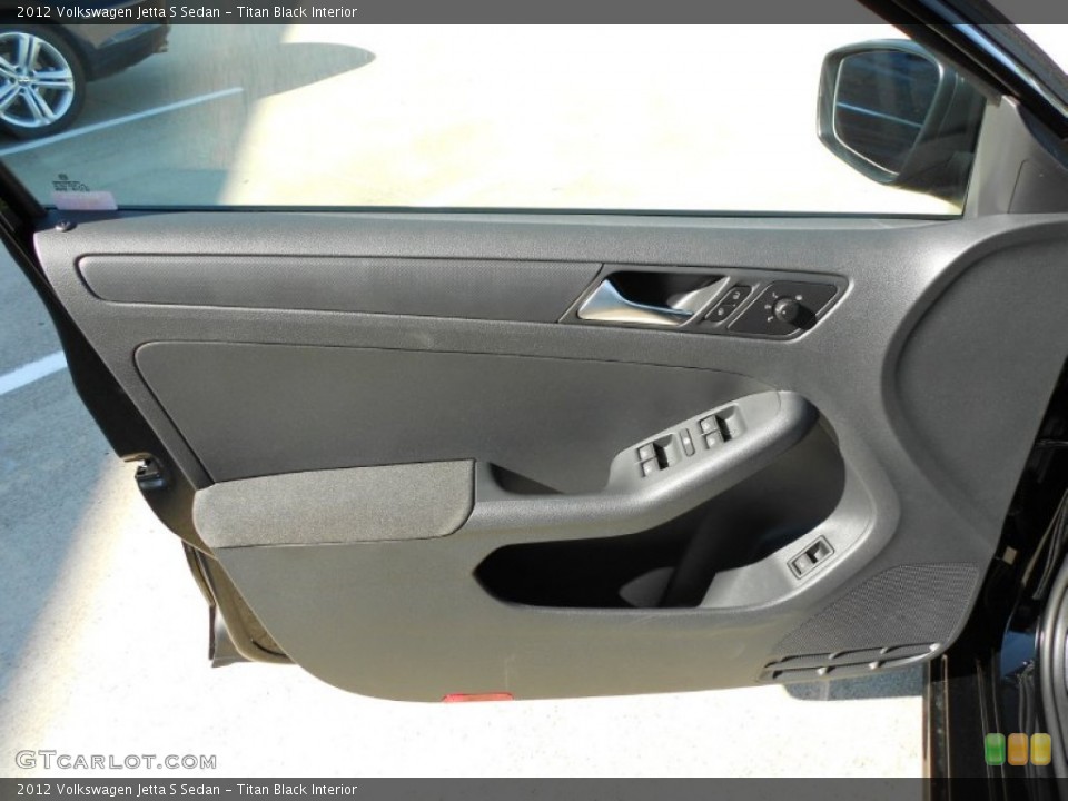 Titan Black Interior Door Panel for the 2012 Volkswagen Jetta S Sedan #54932330