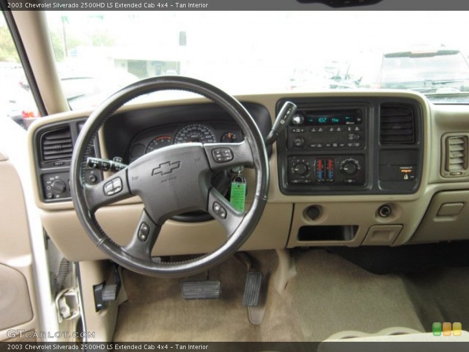 Tan Interior Dashboard for the 2003 Chevrolet Silverado 2500HD LS Extended Cab 4x4 #54933742