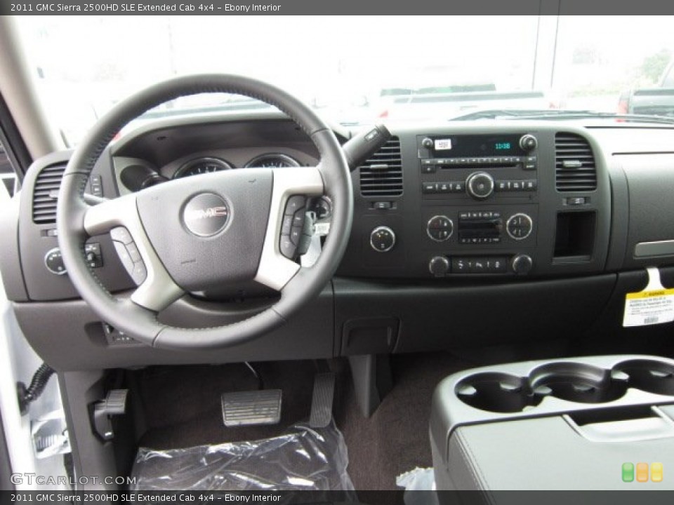 Ebony Interior Dashboard for the 2011 GMC Sierra 2500HD SLE Extended Cab 4x4 #54934606