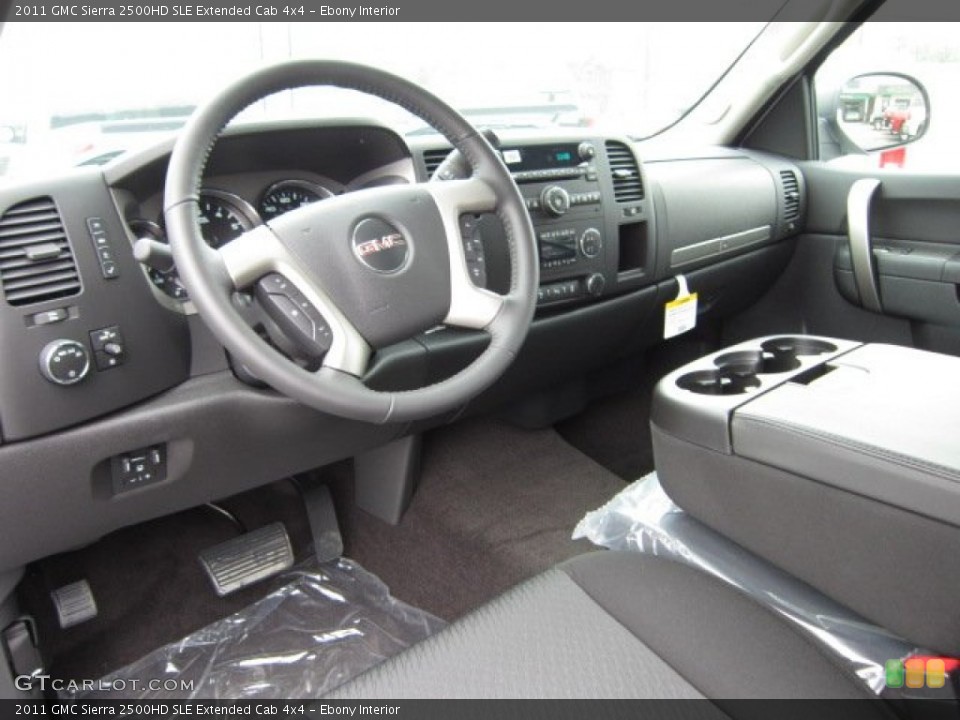 Ebony Interior Dashboard for the 2011 GMC Sierra 2500HD SLE Extended Cab 4x4 #54934624