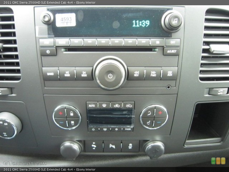 Ebony Interior Controls for the 2011 GMC Sierra 2500HD SLE Extended Cab 4x4 #54934642