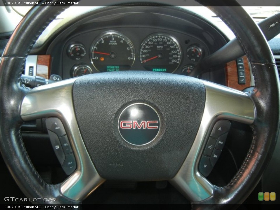 Ebony Black Interior Steering Wheel for the 2007 GMC Yukon SLE #54936849