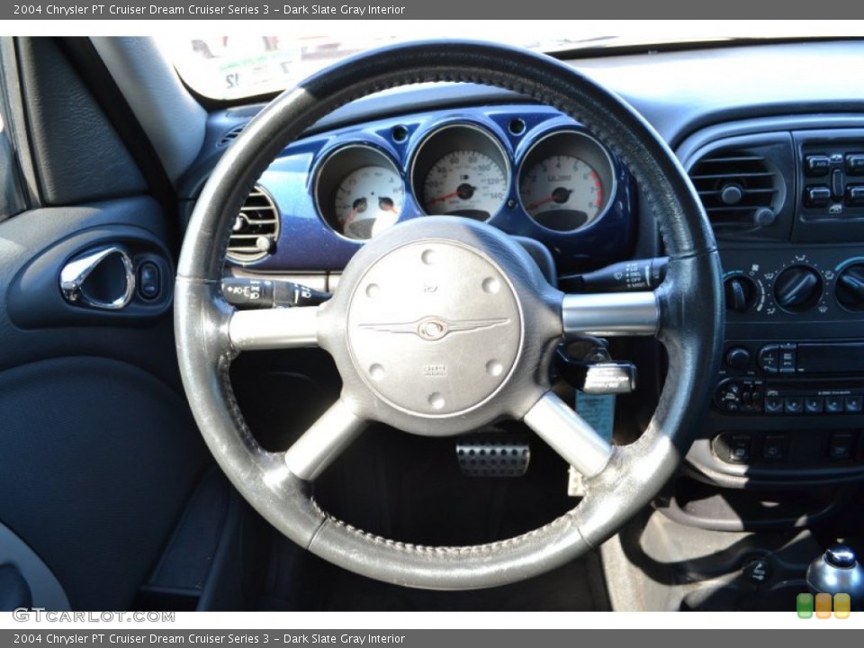 Dark Slate Gray Interior Steering Wheel for the 2004 Chrysler PT Cruiser Dream Cruiser Series 3 #54939553