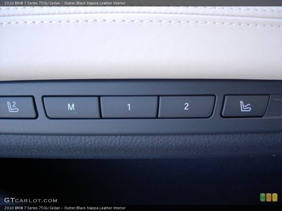 Oyster/Black Nappa Leather Interior Controls for the 2010 BMW 7 Series 750Li Sedan #54944035