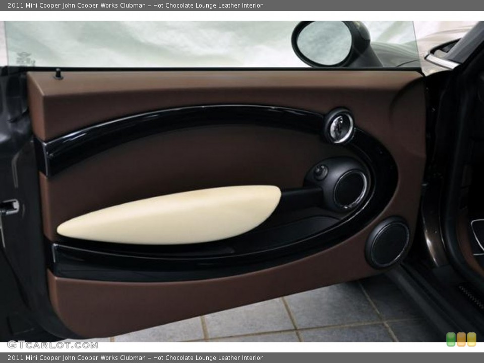 Hot Chocolate Lounge Leather Interior Door Panel for the 2011 Mini Cooper John Cooper Works Clubman #54948142