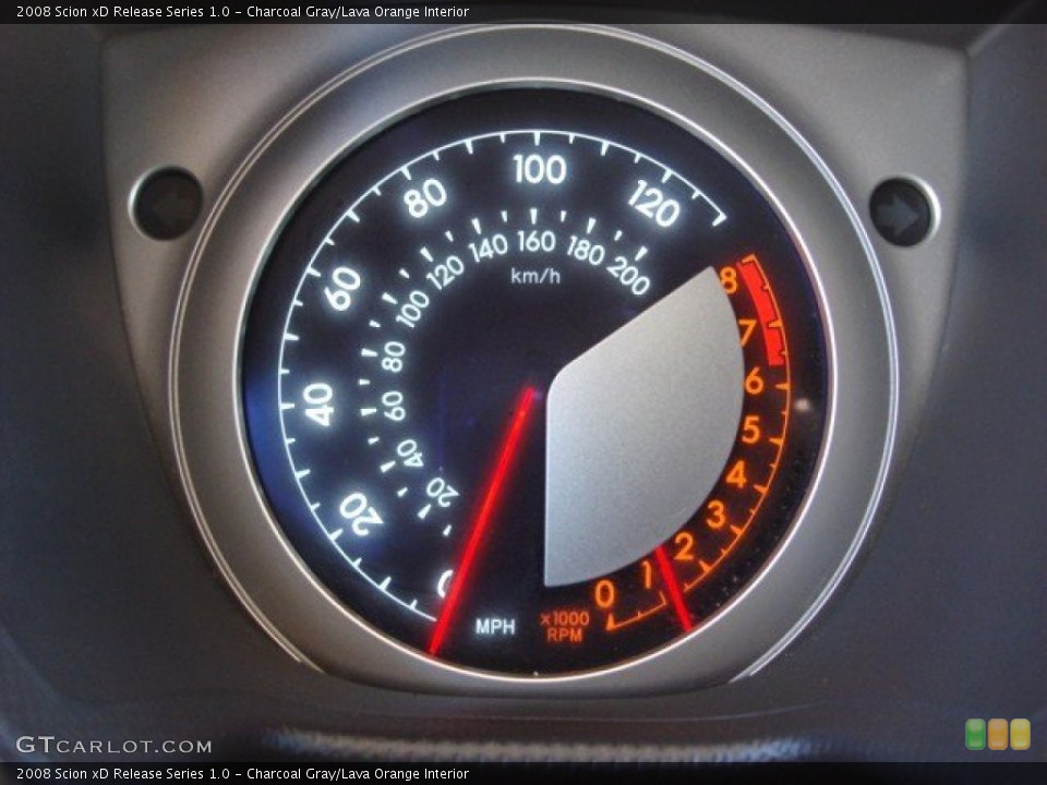 Charcoal Gray/Lava Orange Interior Gauges for the 2008 Scion xD Release Series 1.0 #54949528