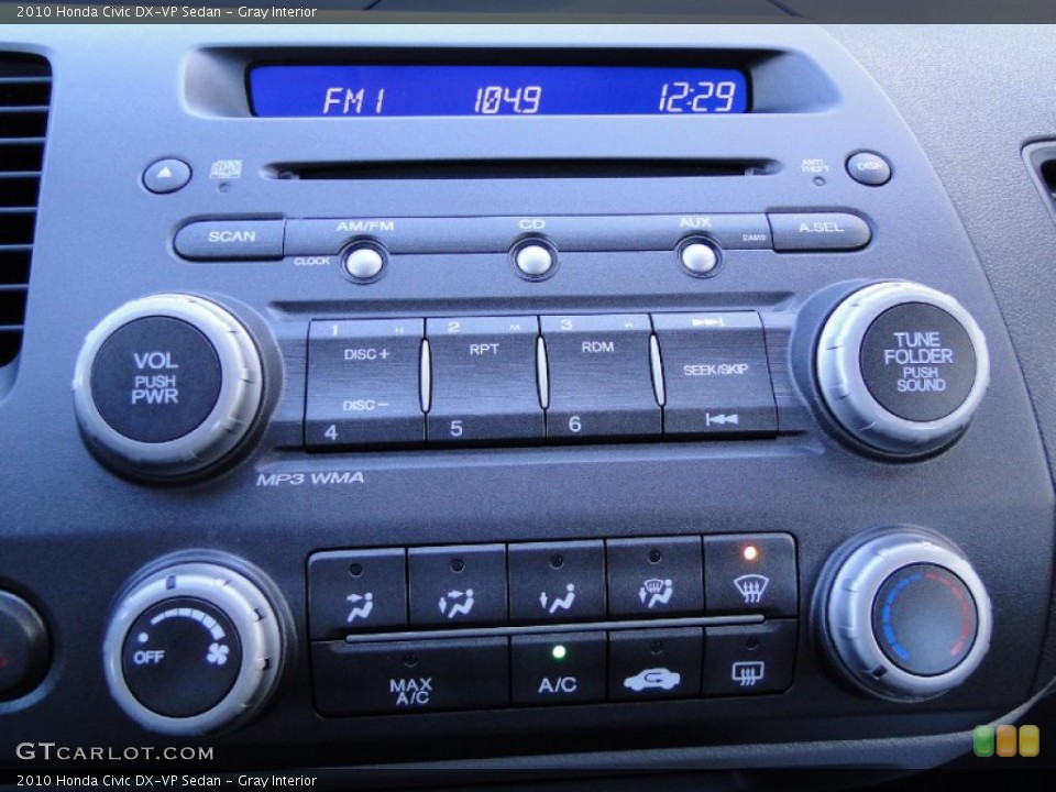 Gray Interior Audio System for the 2010 Honda Civic DX-VP Sedan #54950350