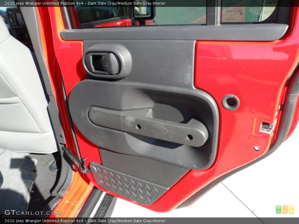 Dark Slate Gray/Medium Slate Gray Interior Door Panel for the 2010 Jeep Wrangler Unlimited Rubicon 4x4 #54950770