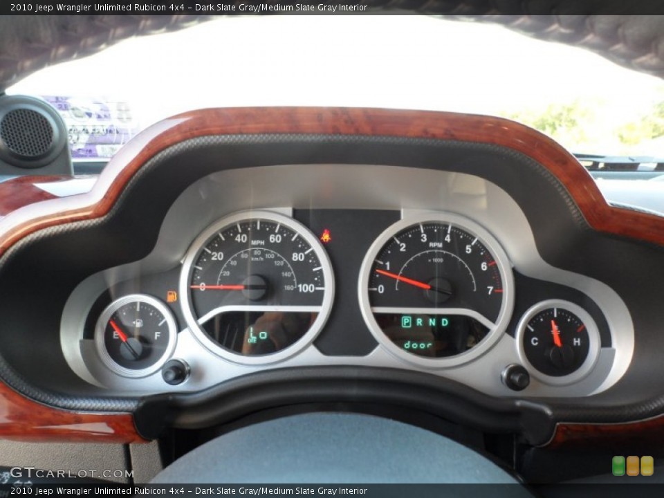 Dark Slate Gray/Medium Slate Gray Interior Gauges for the 2010 Jeep Wrangler Unlimited Rubicon 4x4 #54950900