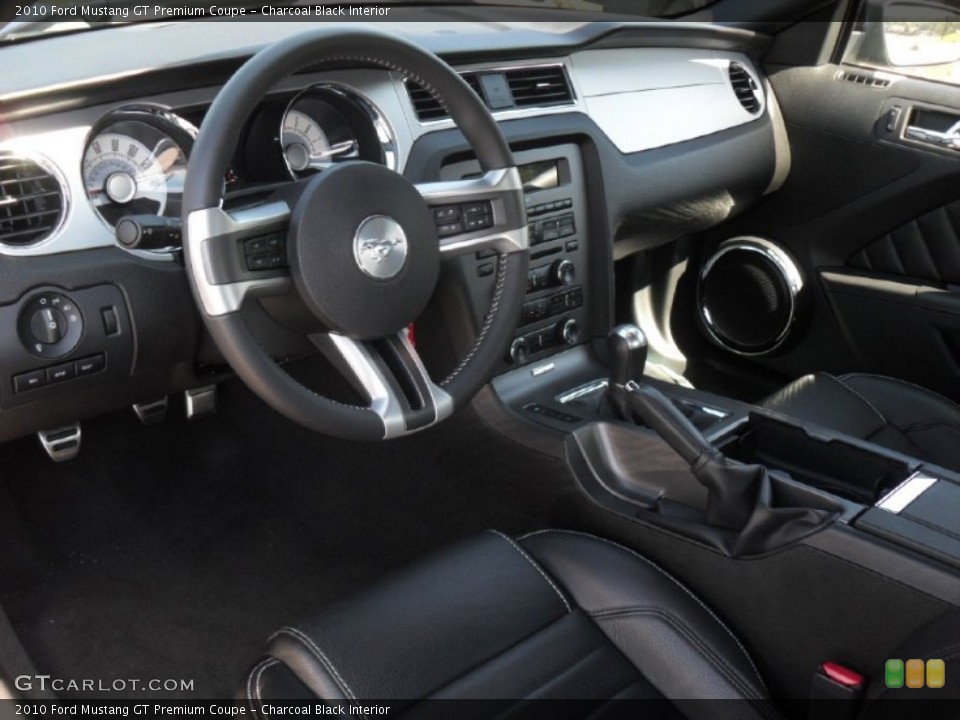 Charcoal Black Interior Prime Interior for the 2010 Ford Mustang GT Premium Coupe #54951694