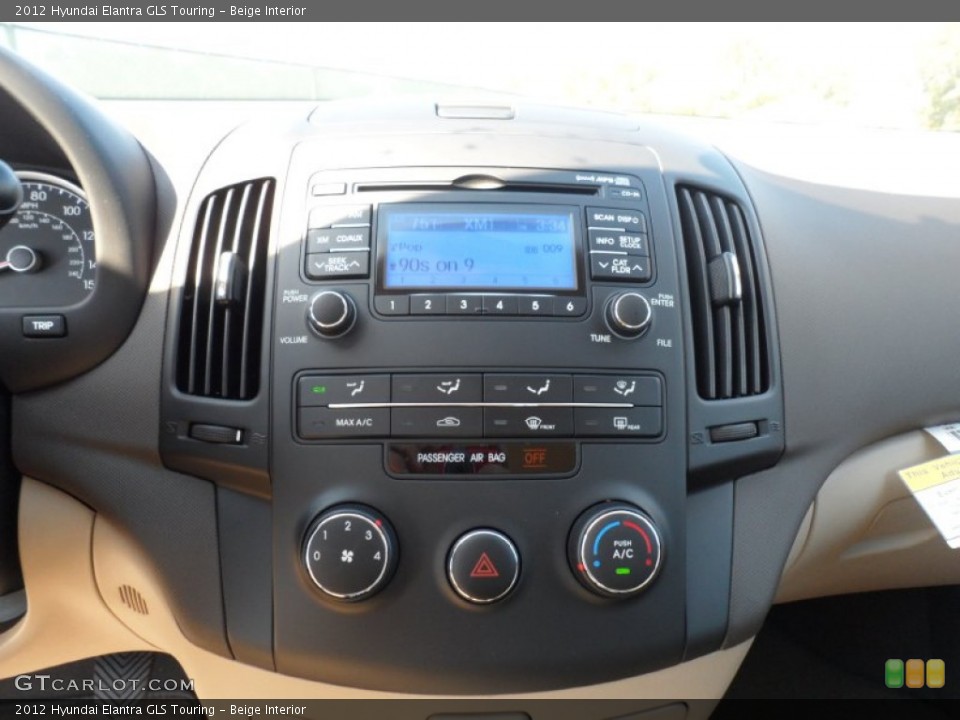 Beige Interior Controls for the 2012 Hyundai Elantra GLS Touring #54953431