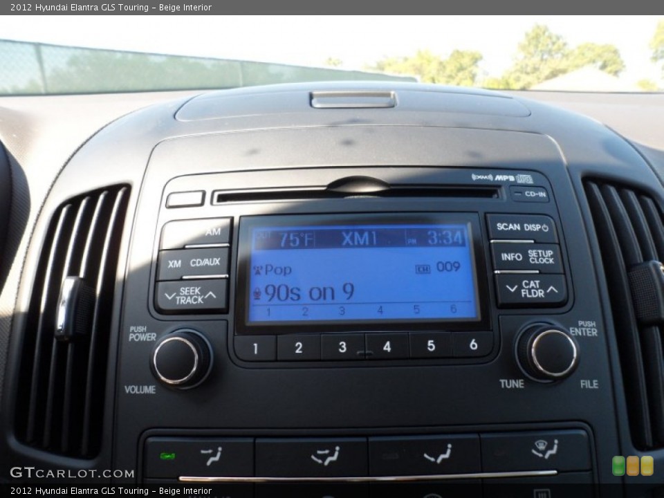 Beige Interior Audio System for the 2012 Hyundai Elantra GLS Touring #54953434