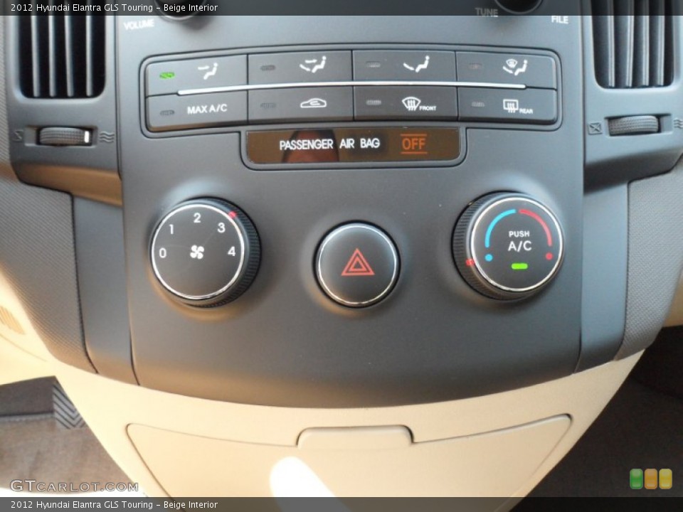 Beige Interior Controls for the 2012 Hyundai Elantra GLS Touring #54953443