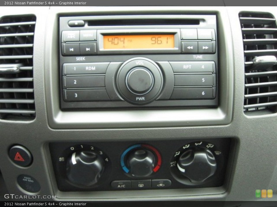 Graphite Interior Controls for the 2012 Nissan Pathfinder S 4x4 #54953974