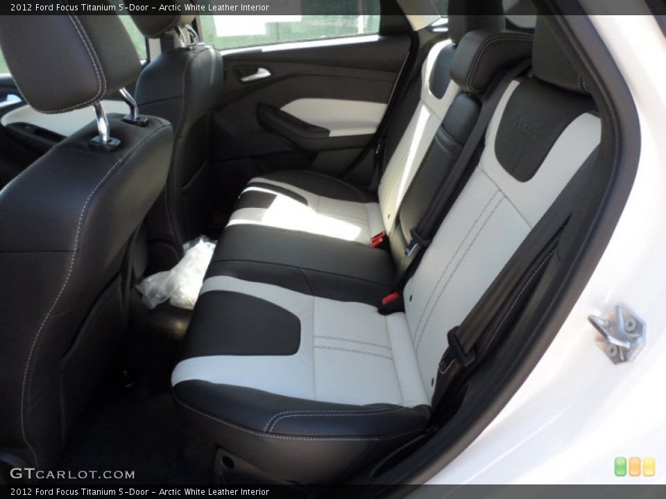 Arctic White Leather Interior Photo for the 2012 Ford Focus Titanium 5-Door #54954726