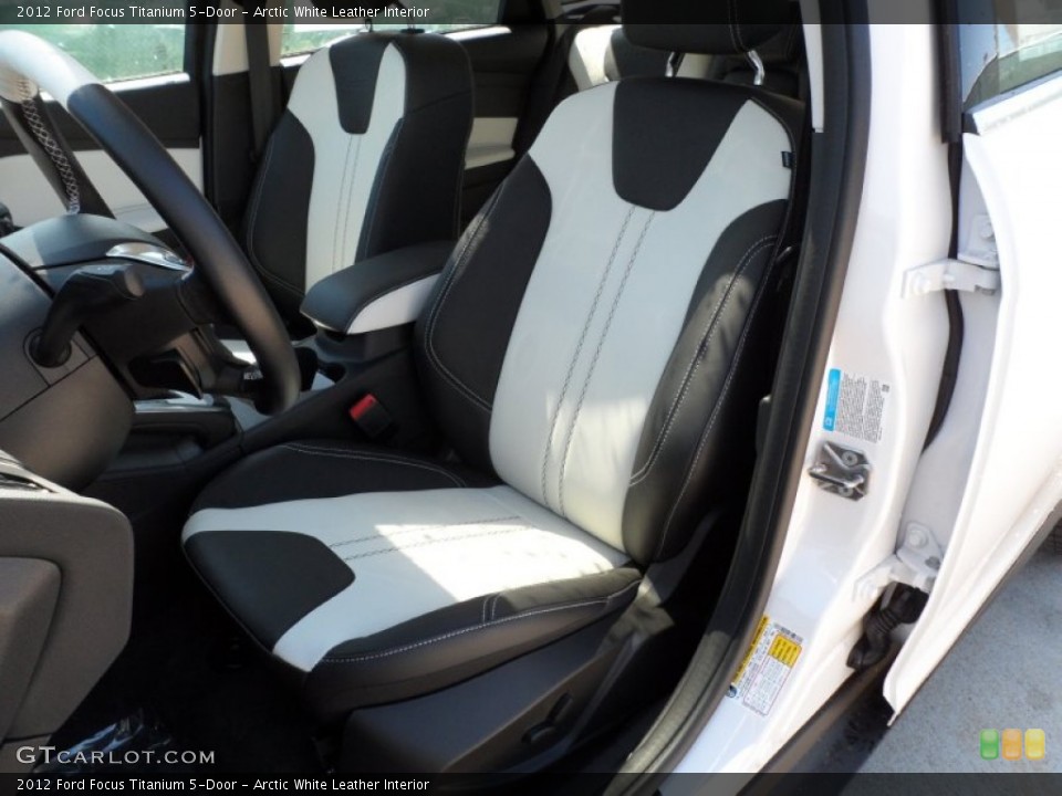 Arctic White Leather Interior Photo for the 2012 Ford Focus Titanium 5-Door #54954750