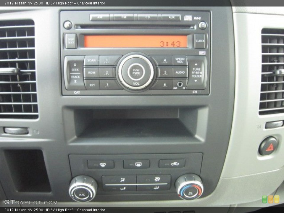 Charcoal Interior Controls for the 2012 Nissan NV 2500 HD SV High Roof #54955050