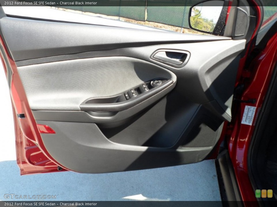 Charcoal Black Interior Door Panel for the 2012 Ford Focus SE SFE Sedan #54955051