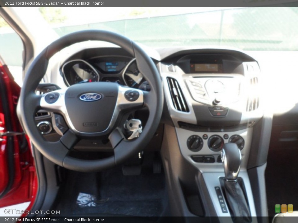 Charcoal Black Interior Dashboard for the 2012 Ford Focus SE SFE Sedan #54955086