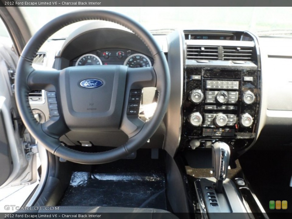 Charcoal Black Interior Dashboard for the 2012 Ford Escape Limited V6 #54955417
