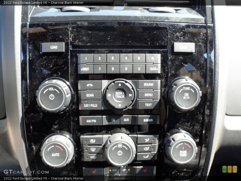 Charcoal Black Interior Controls for the 2012 Ford Escape Limited V6 #54955444