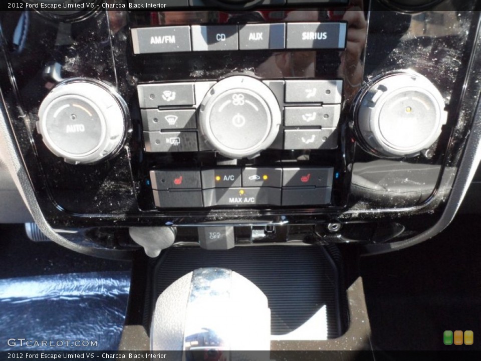 Charcoal Black Interior Controls for the 2012 Ford Escape Limited V6 #54955453