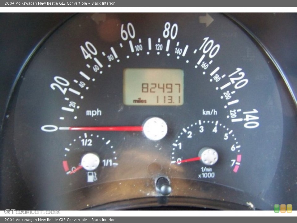 Black Interior Gauges for the 2004 Volkswagen New Beetle GLS Convertible #54955663