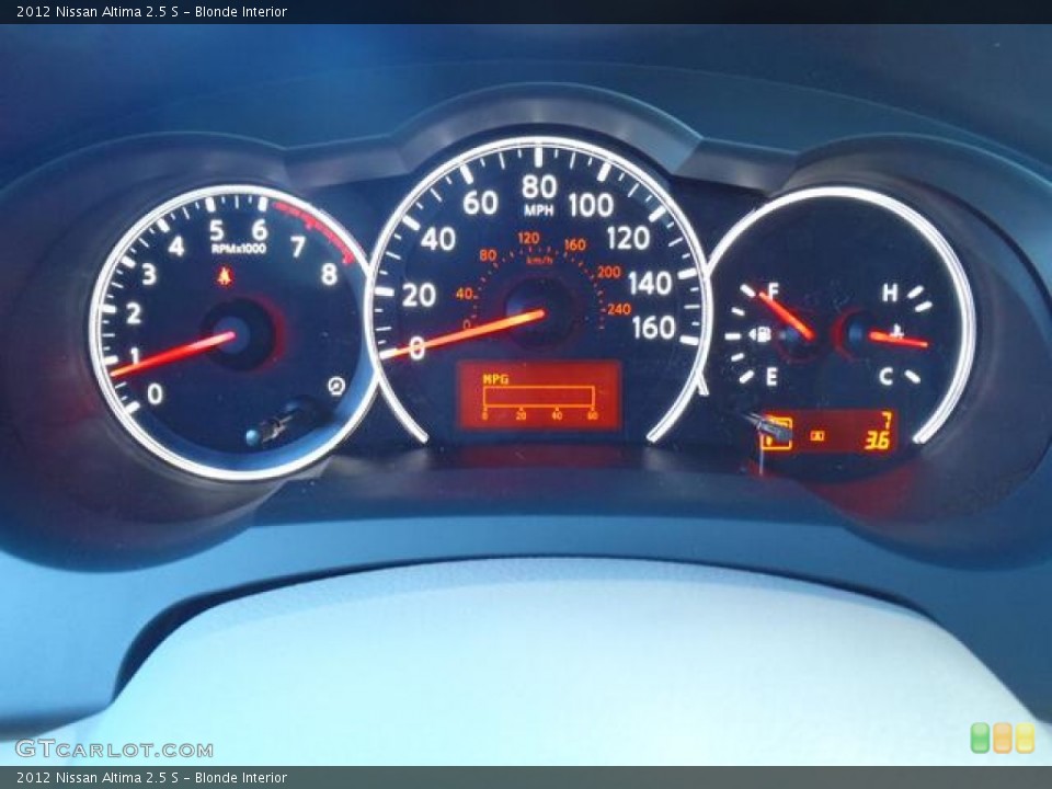 Blonde Interior Gauges for the 2012 Nissan Altima 2.5 S #54956227