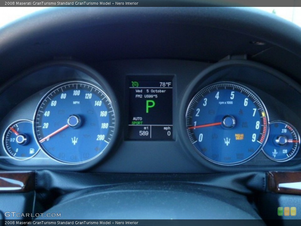 Nero Interior Gauges for the 2008 Maserati GranTurismo  #54957145