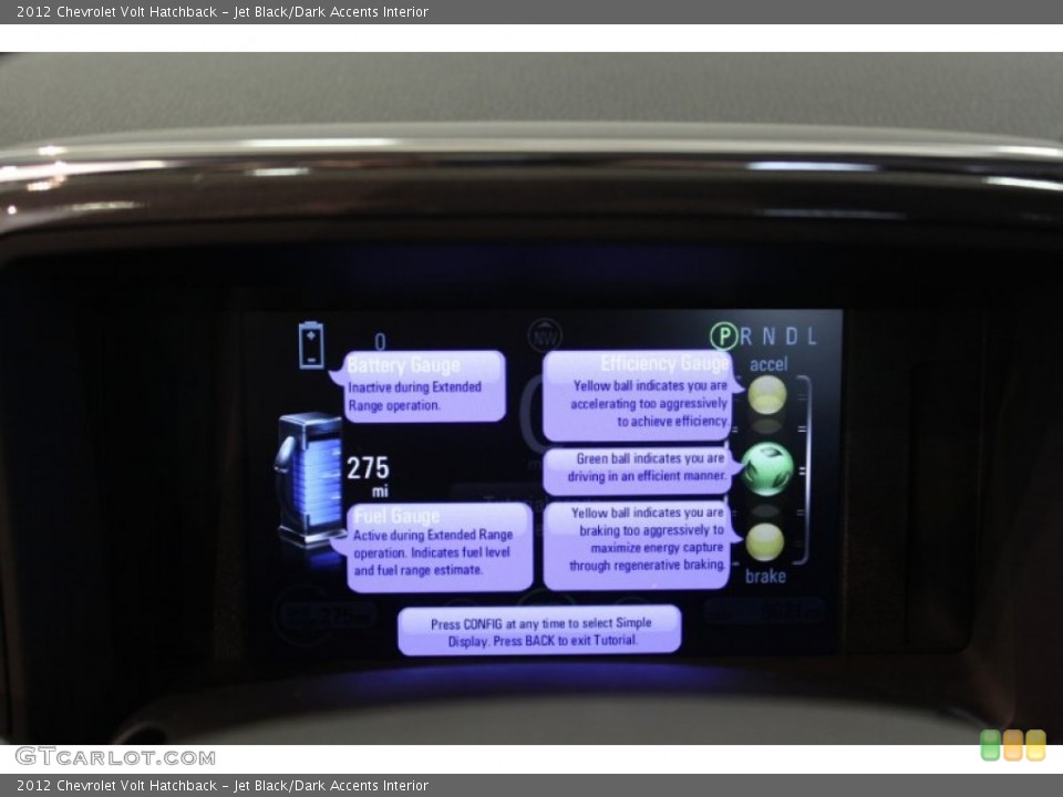 Jet Black/Dark Accents Interior Gauges for the 2012 Chevrolet Volt Hatchback #54958507