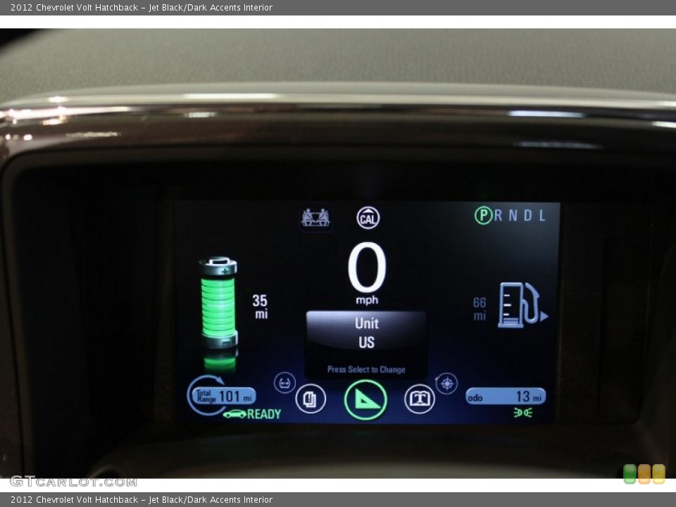Jet Black/Dark Accents Interior Gauges for the 2012 Chevrolet Volt Hatchback #54958552
