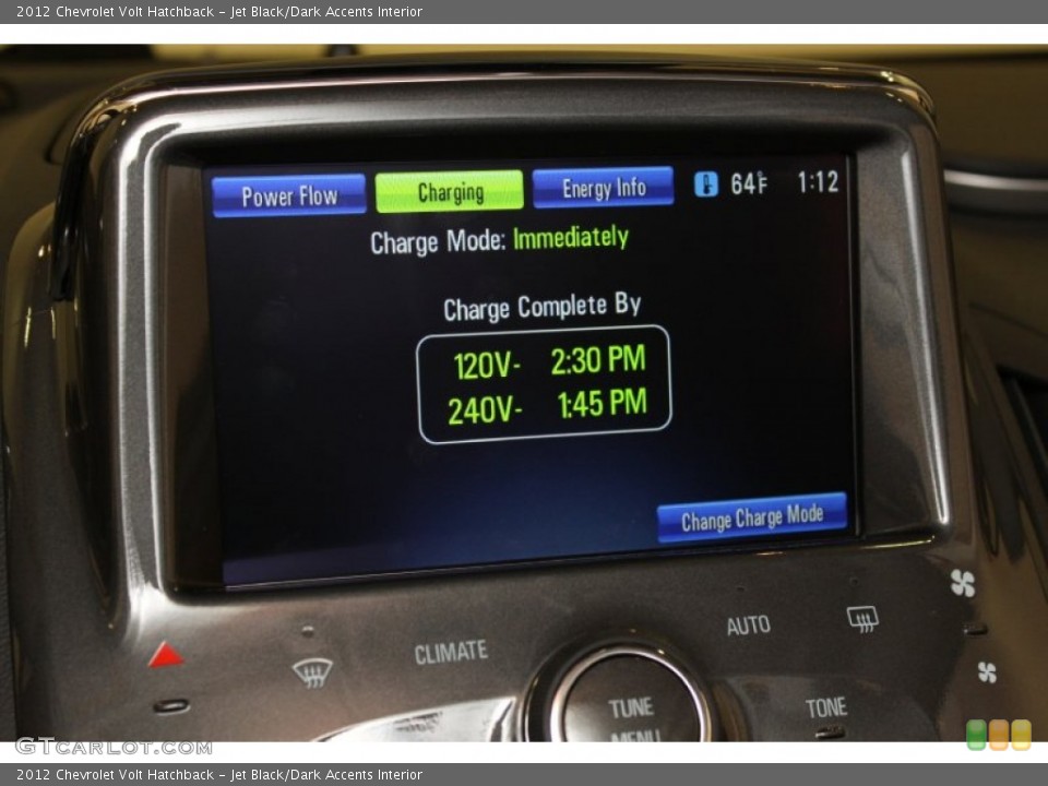 Jet Black/Dark Accents Interior Controls for the 2012 Chevrolet Volt Hatchback #54958639